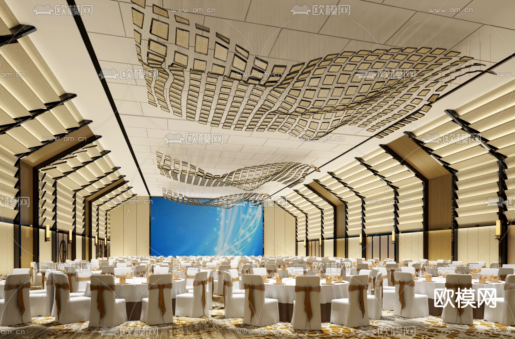宴会厅3d模型下载
