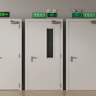  消防门 消防器材su模型 