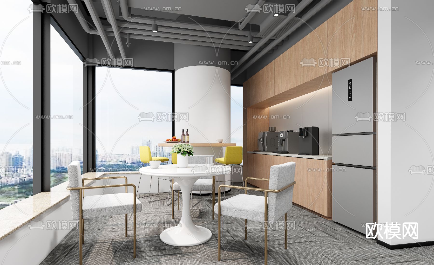 茶水间 休息区3d模型下载