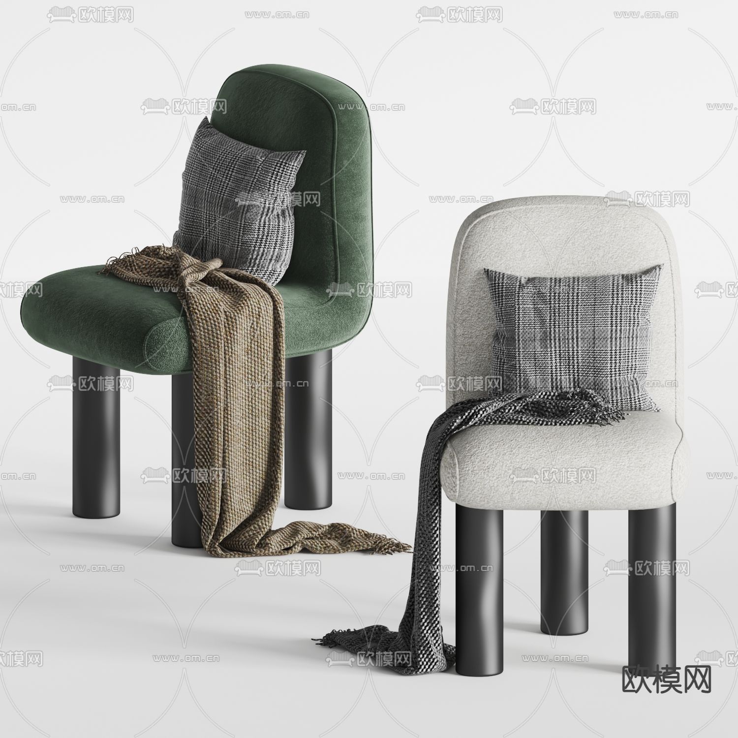 休闲椅su模型下载（渲染图1）
