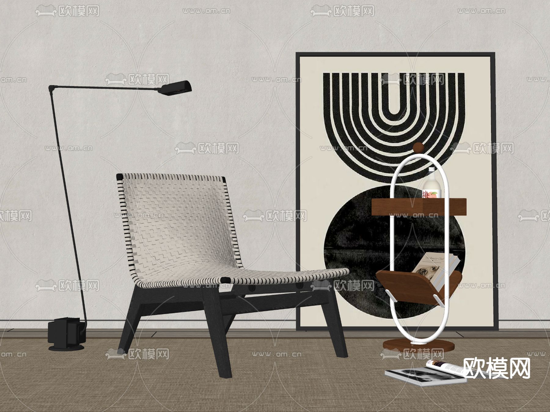 现代休闲椅su模型