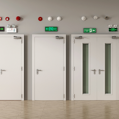  消防门 消防器材su模型 