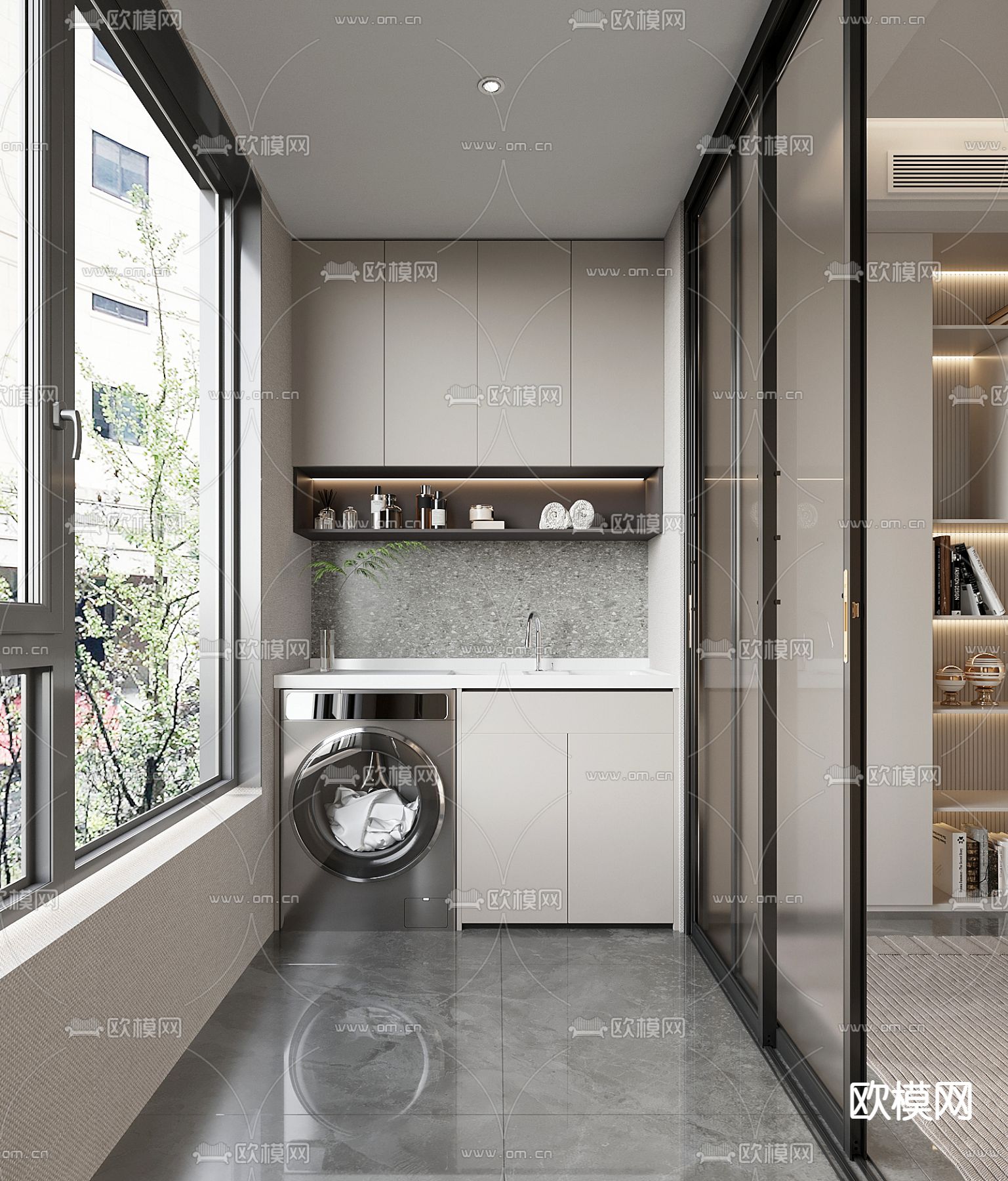 阳台 洗衣房3d模型下载