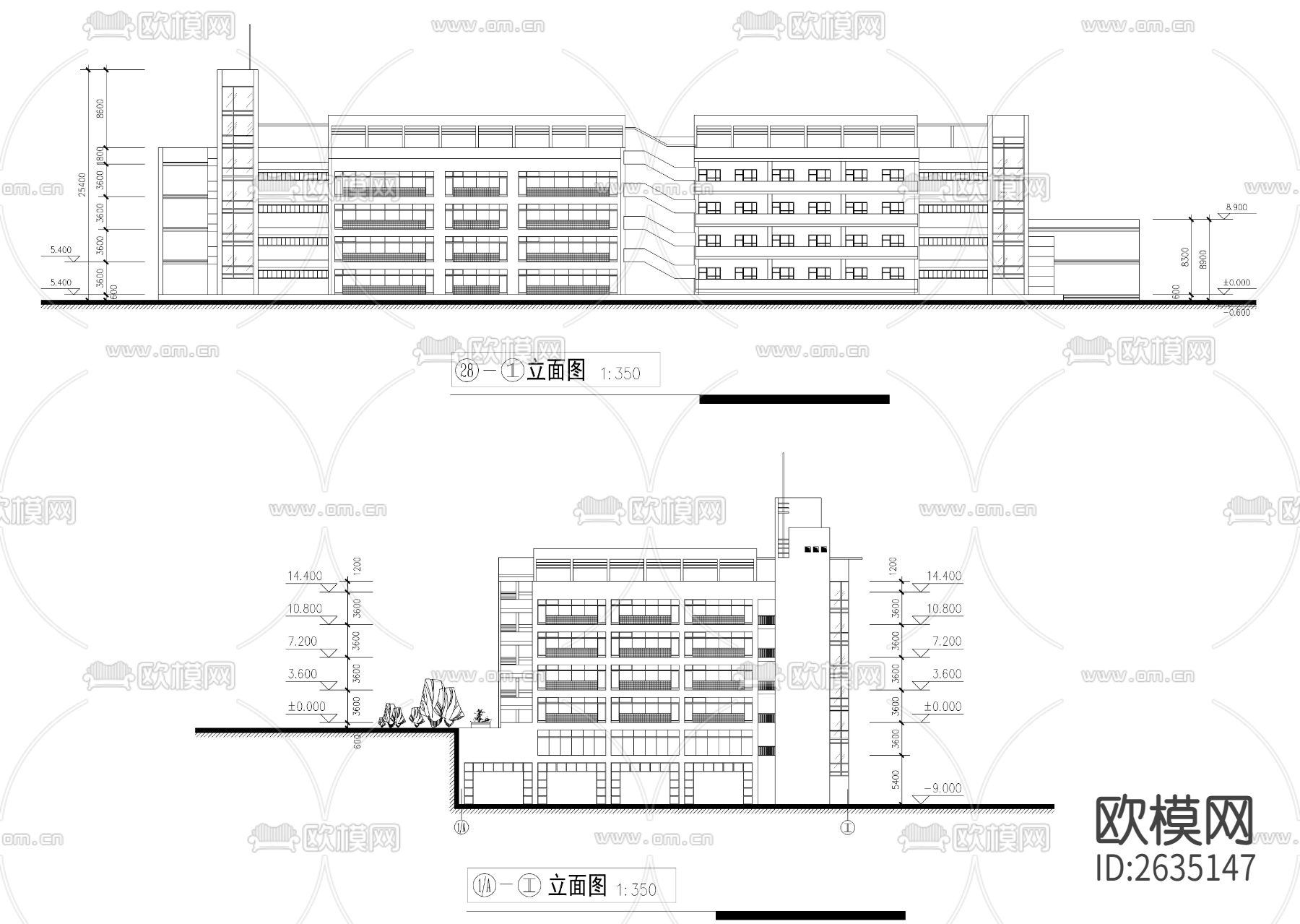 教学综合楼CAD施工图下载（渲染图6）