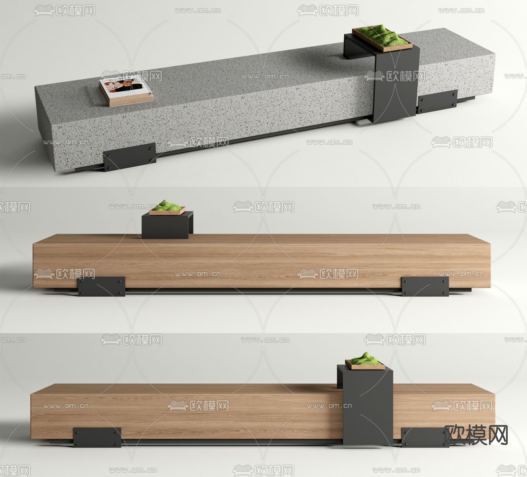 户外座椅 景观座椅 公共椅3d模型下载