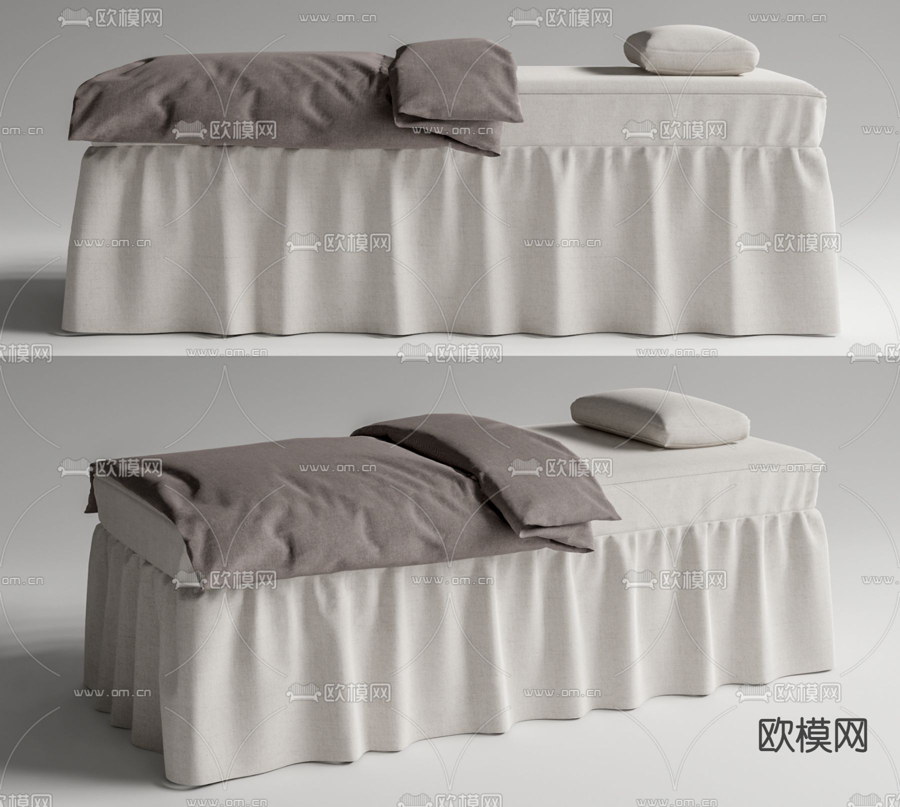 SPA按摩床 护理床3d模型下载