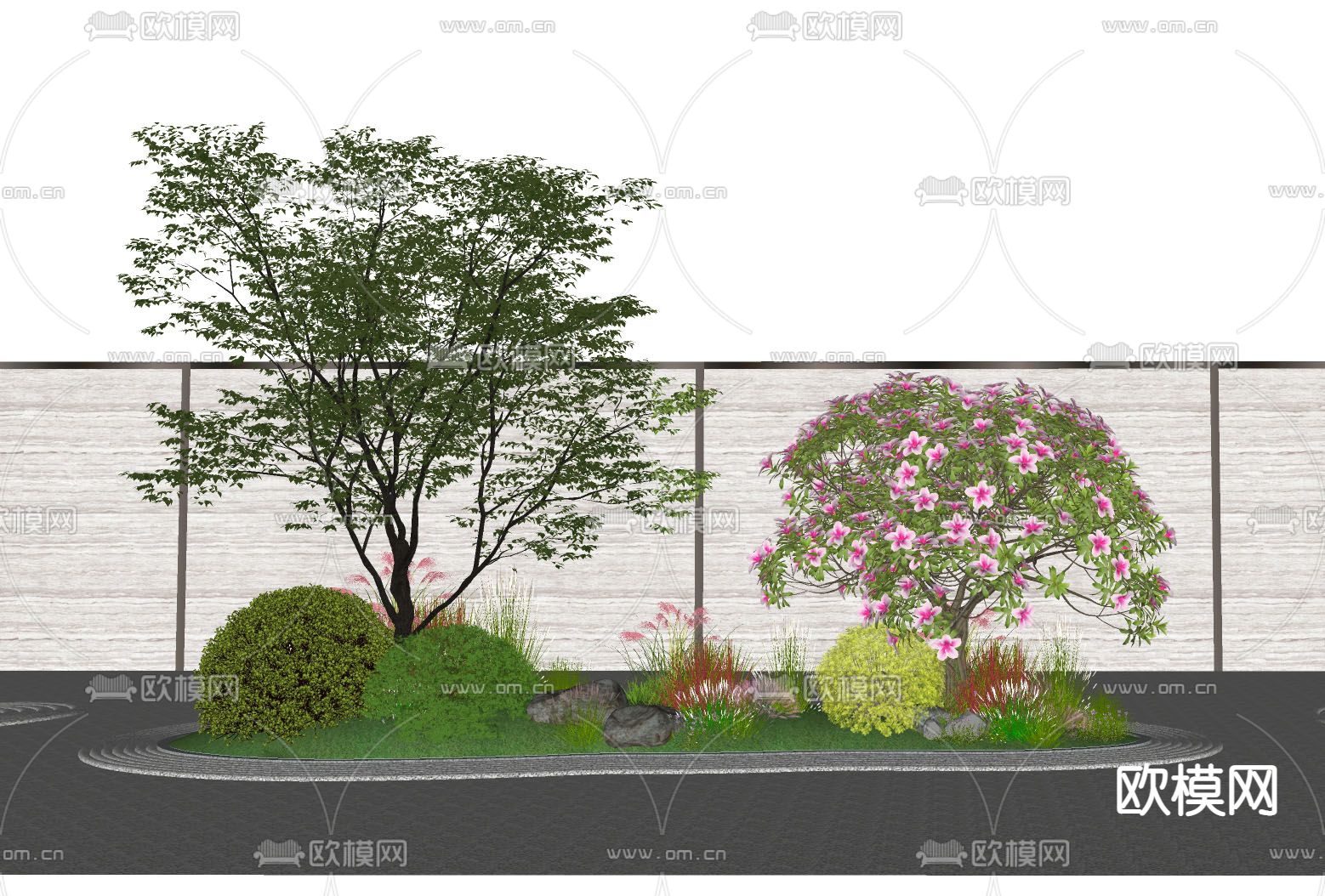 景观树 乔木 灌木球su模型下载（渲染图2）