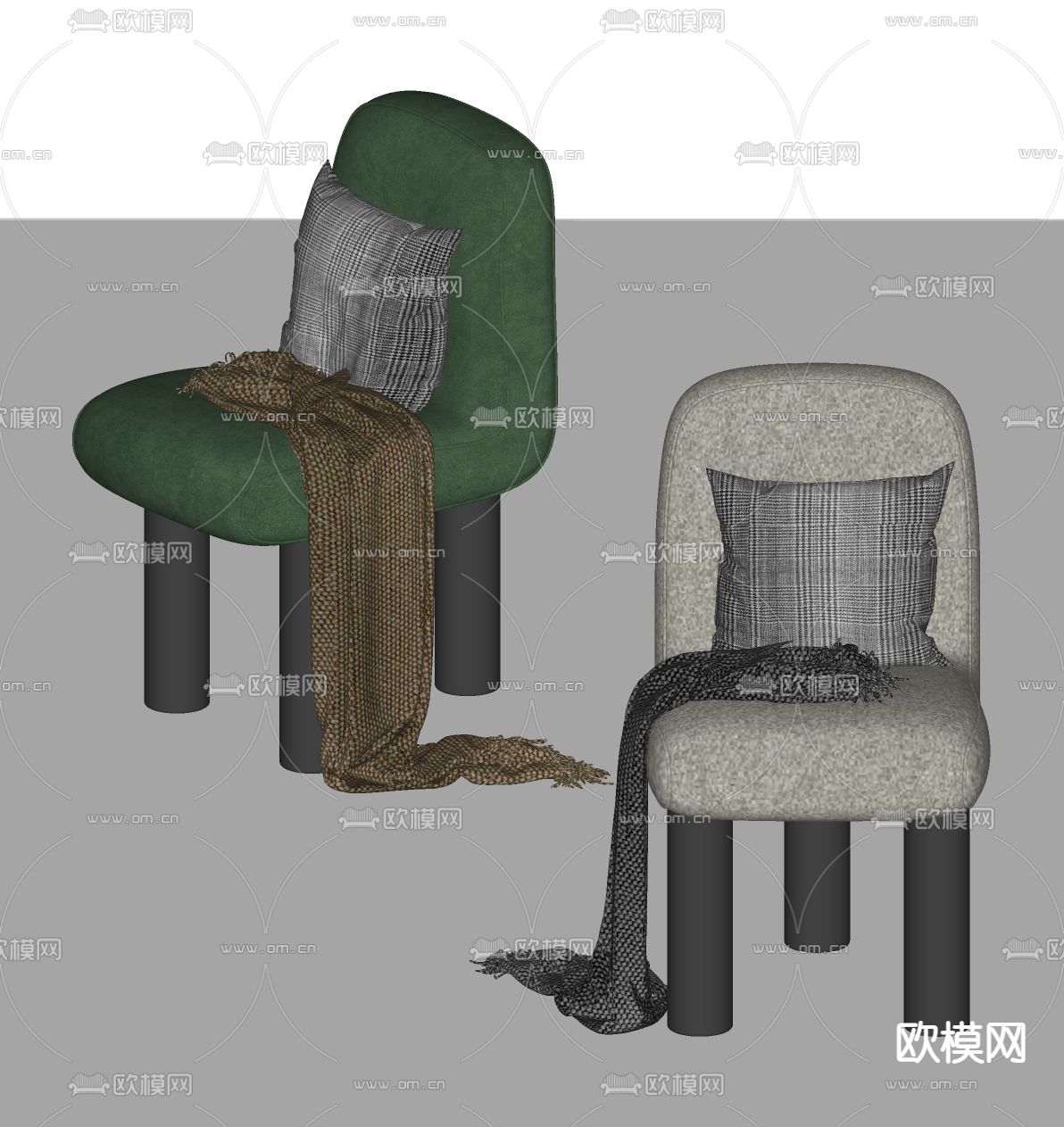 休闲椅su模型下载（渲染图2）