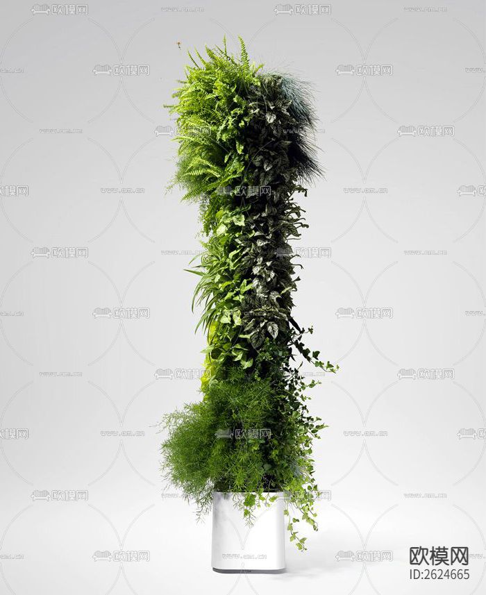 植物墙贴图下载