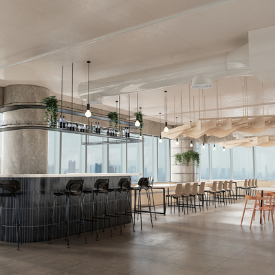  现代茶水间su模型 