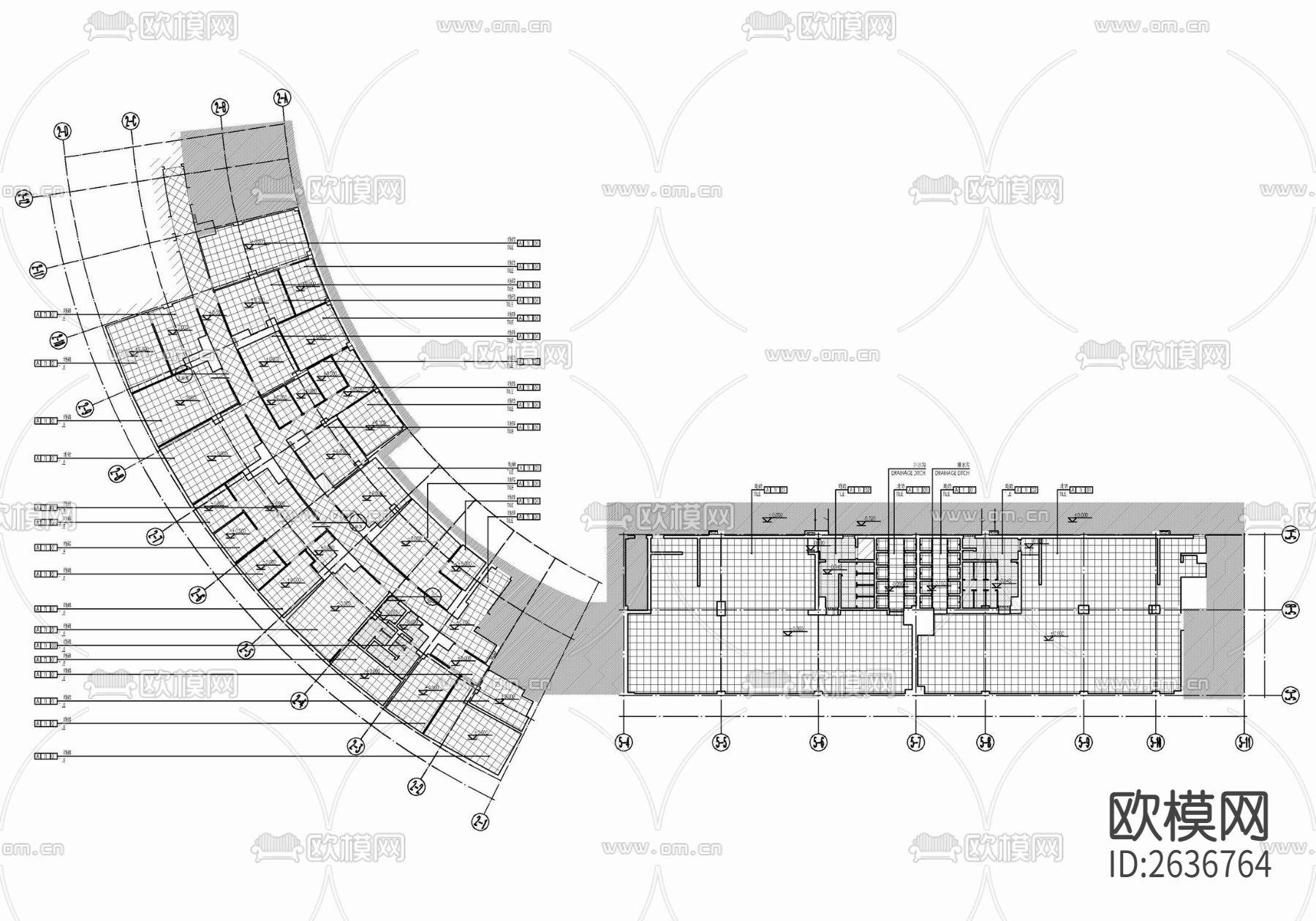 酒店后勤办公室CAD施工图下载（渲染图3）