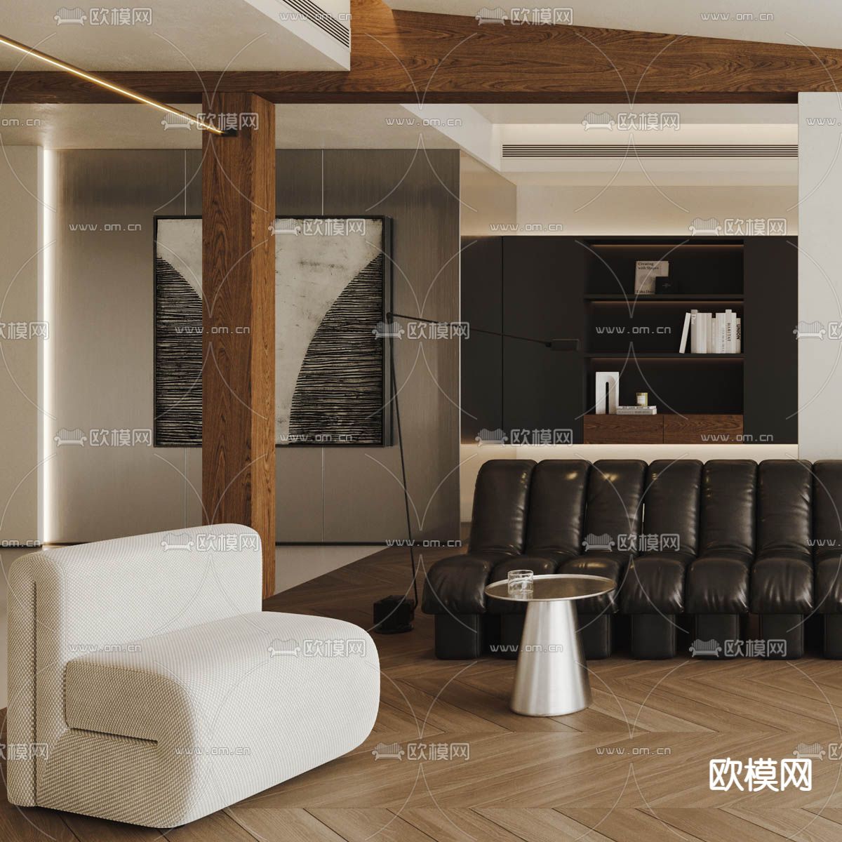 中古风客厅3d模型下载_ID14084164_3dmax免费模型-欧模网