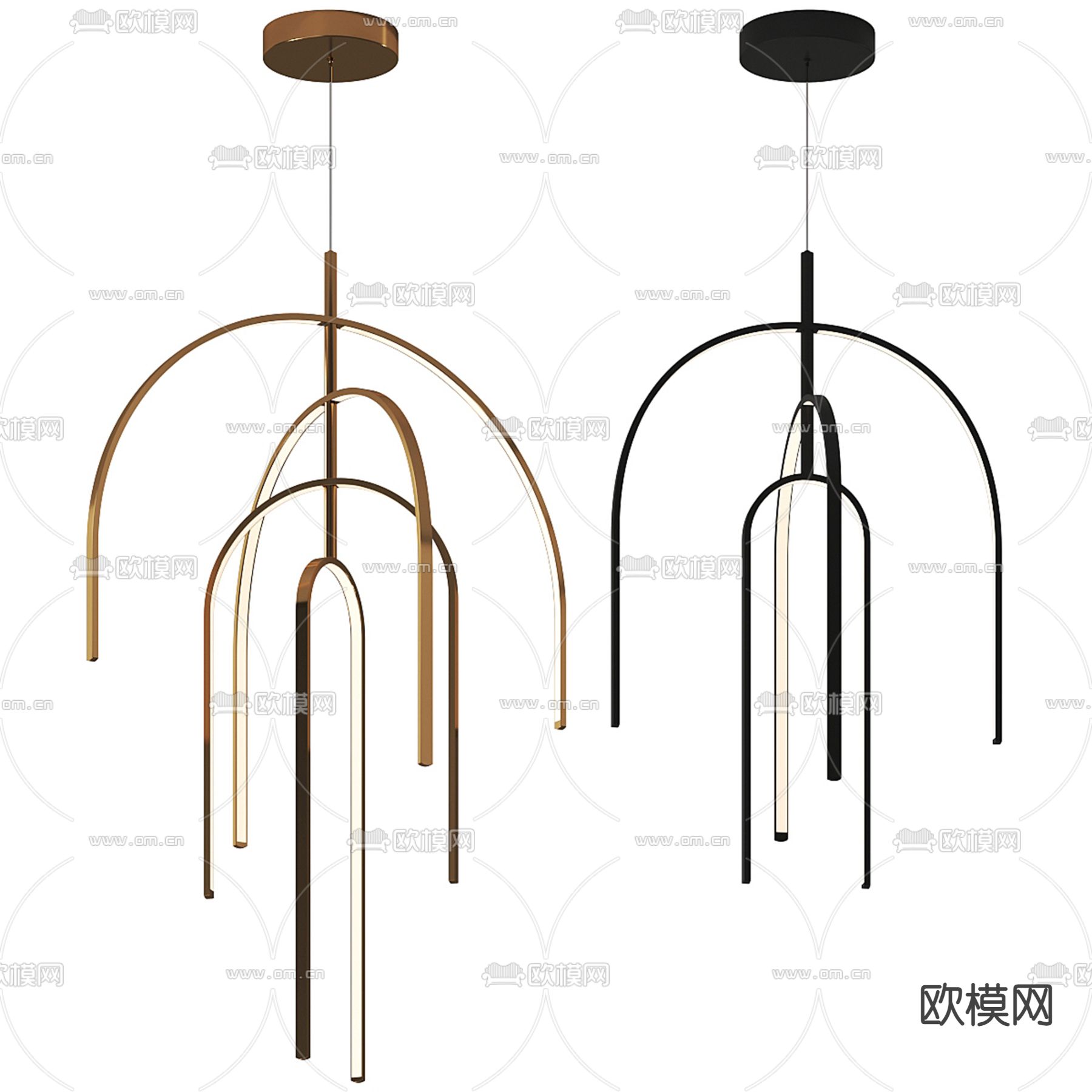 Zambelis 曲线吊灯3d模型下载