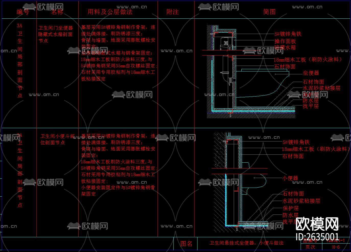 卫生间节点大样下载（渲染图1）