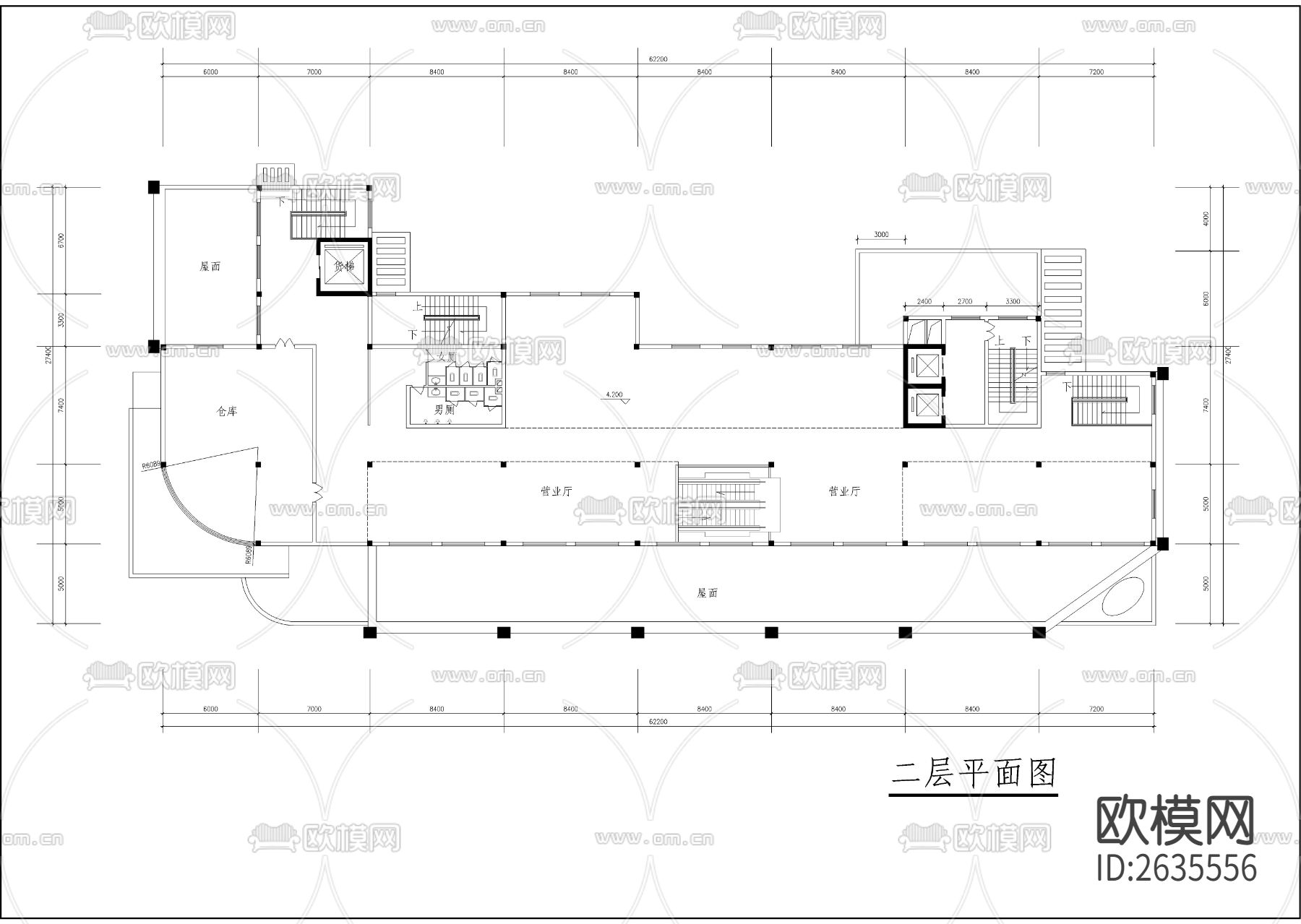 综合性写字楼CAD施工图下载（渲染图3）