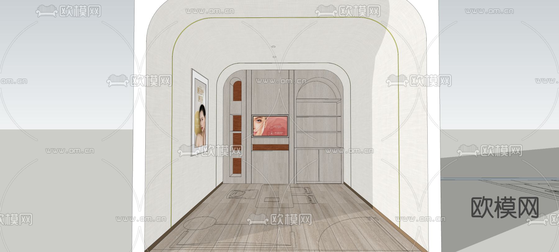 美容SPA包房su模型下载（渲染图2）