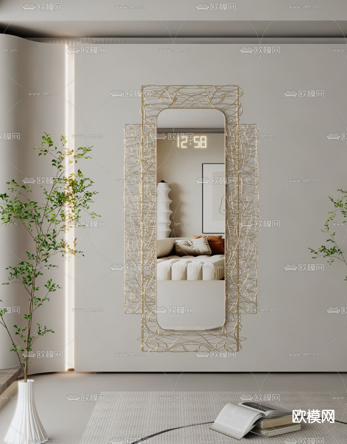 镜子 更衣镜 梳妆镜3d模型下载