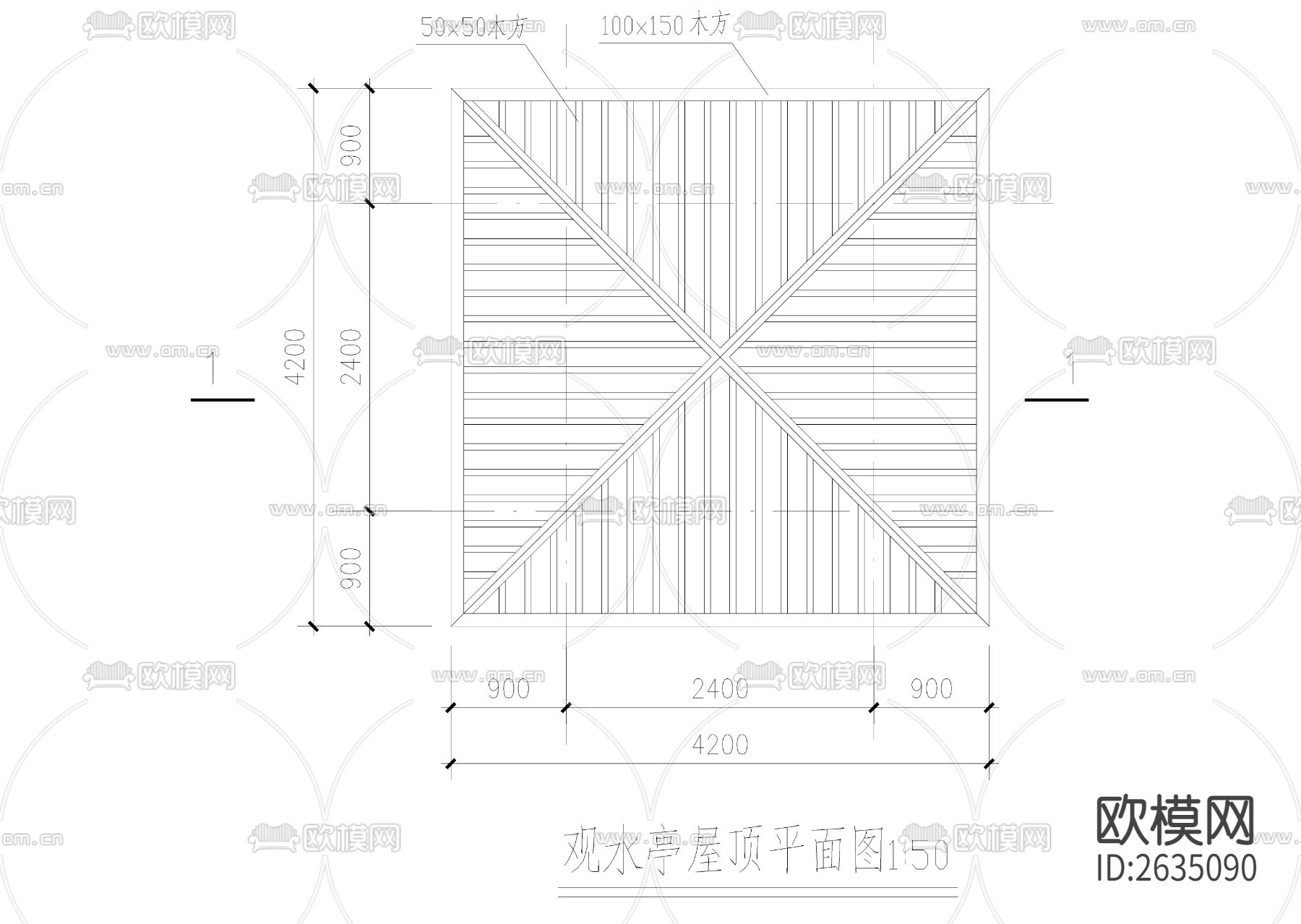 观水亭CAD节点大样下载（渲染图3）