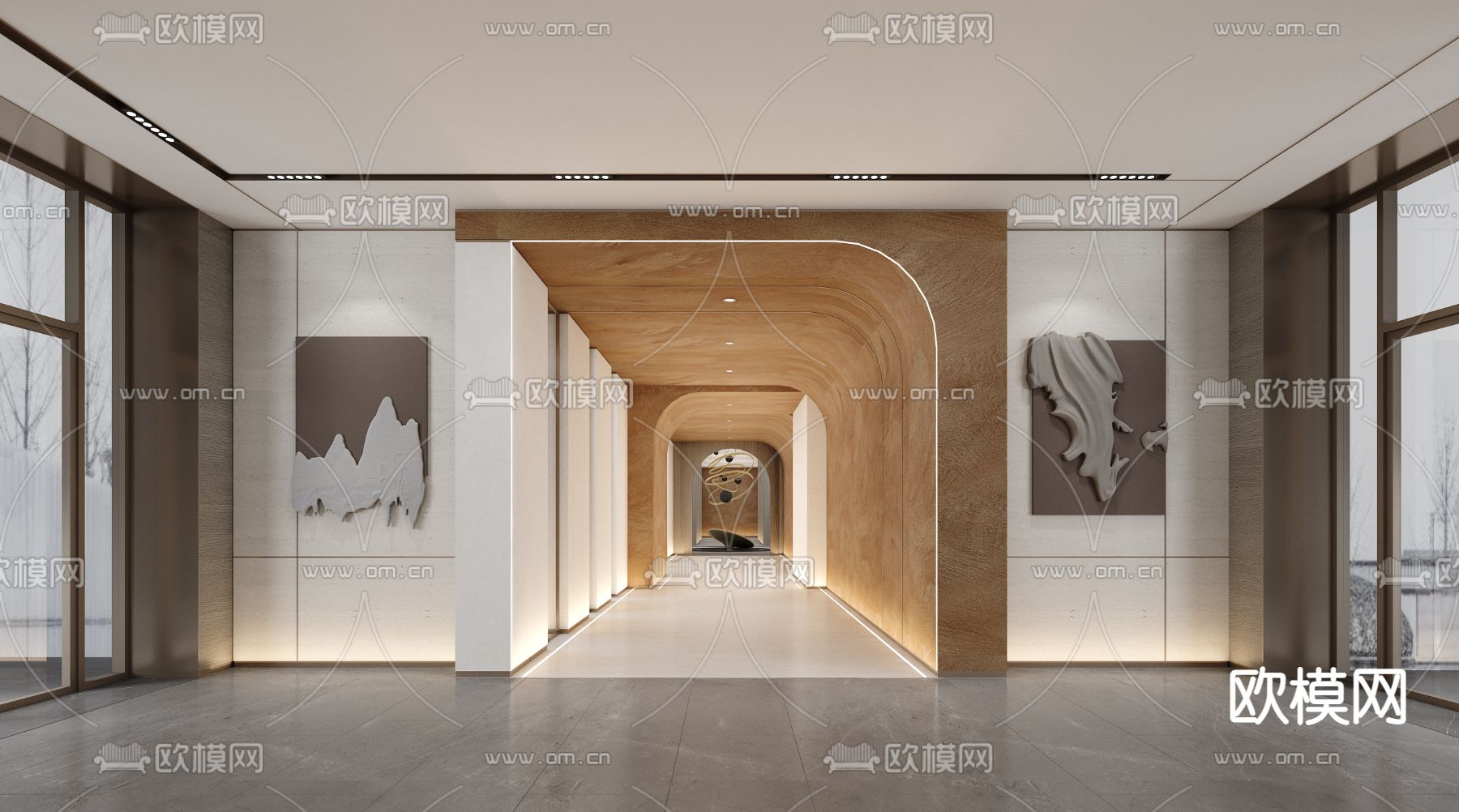 酒店过道3d模型