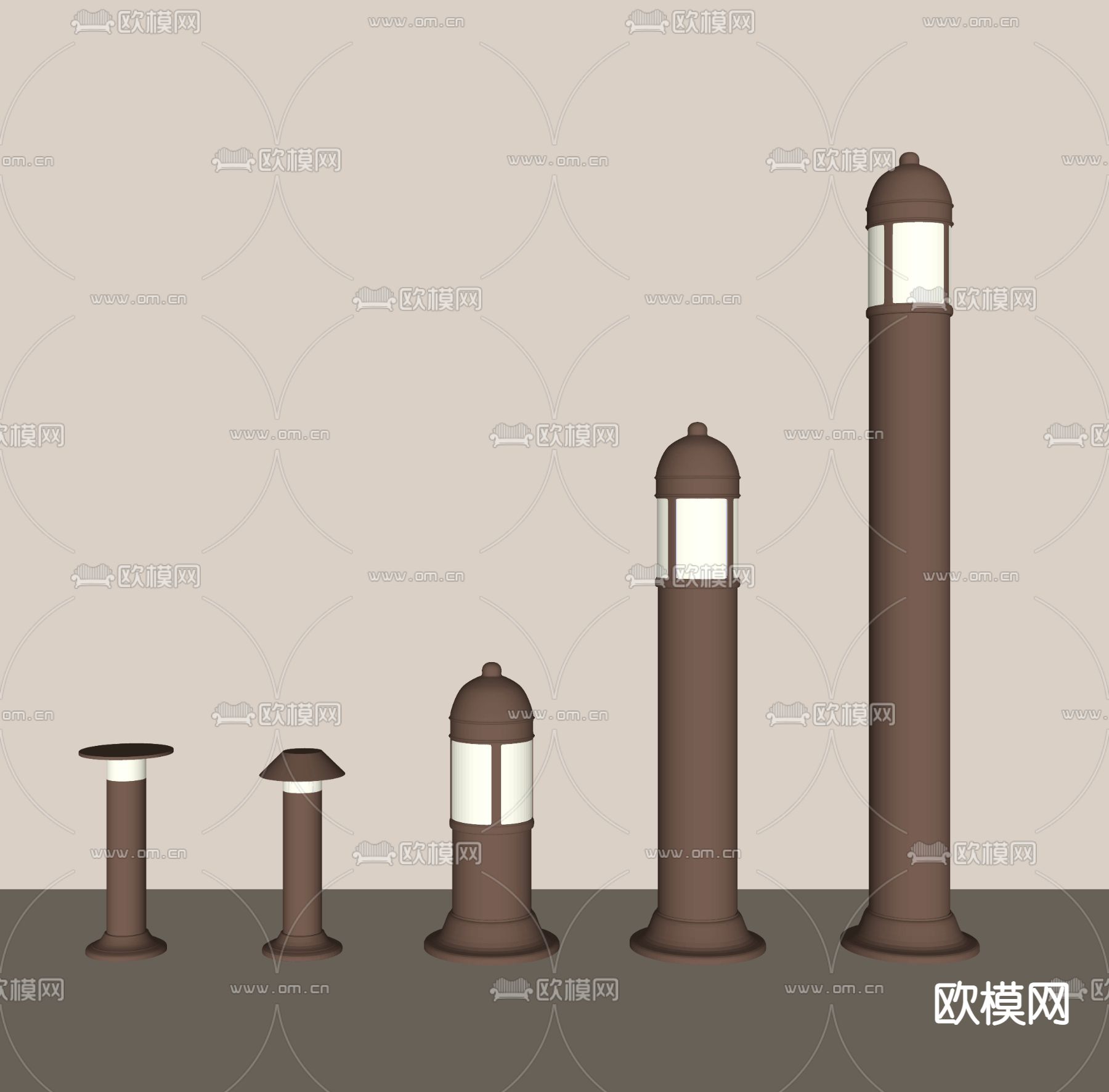 现代户外灯 庭院灯su模型