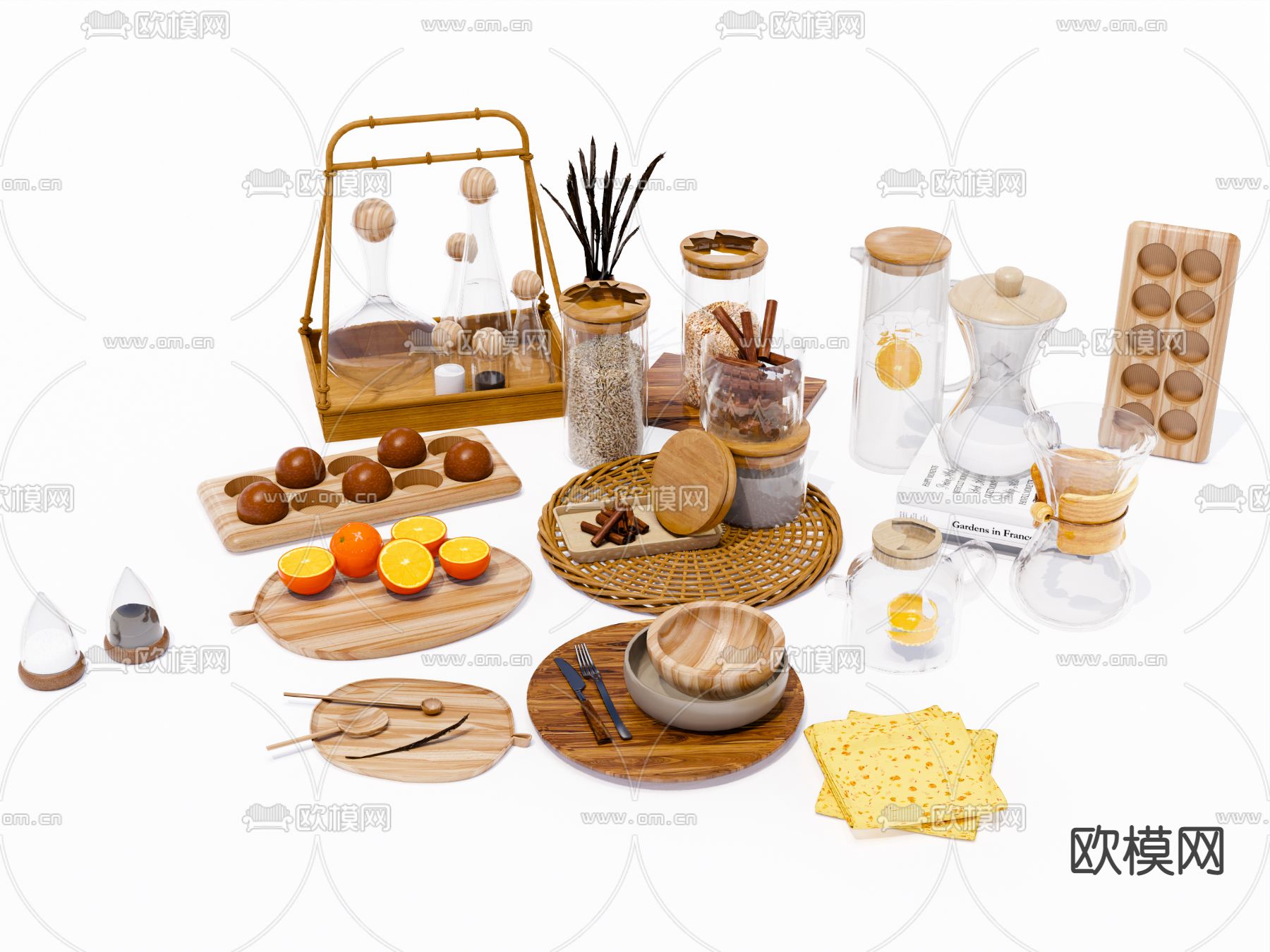 食品餐具su模型下载（渲染图3）