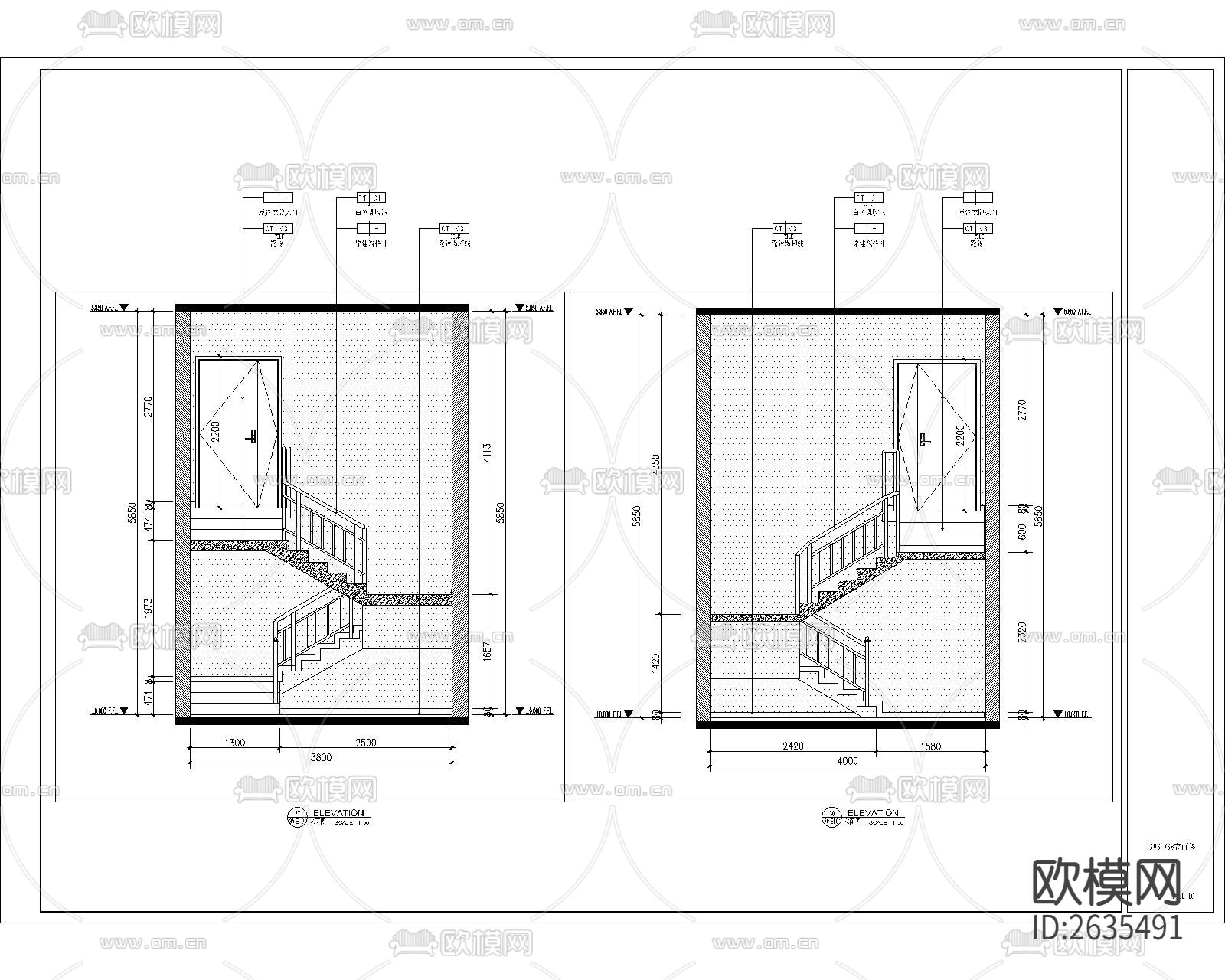 产物业办公室CAD施工图下载（渲染图10）