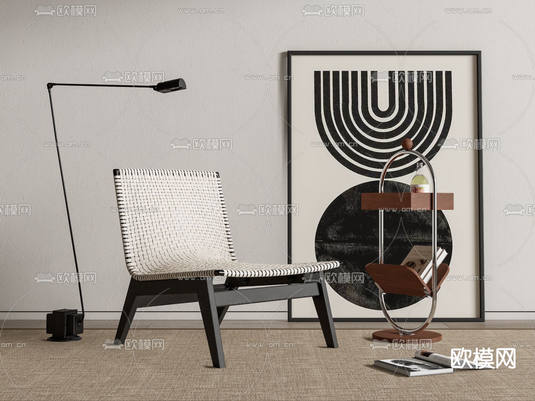 现代休闲椅su模型