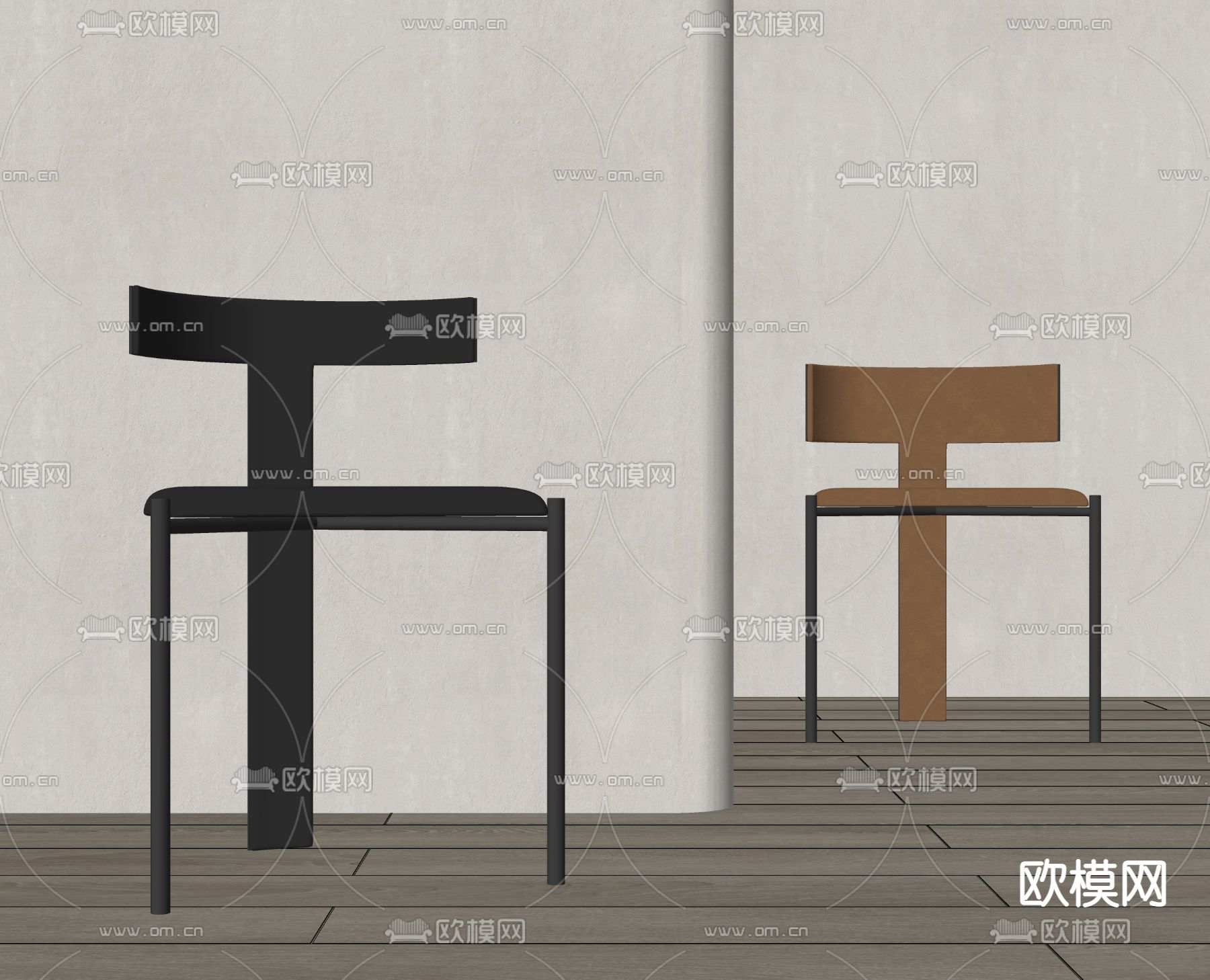 Baxter 餐椅 椅子su模型