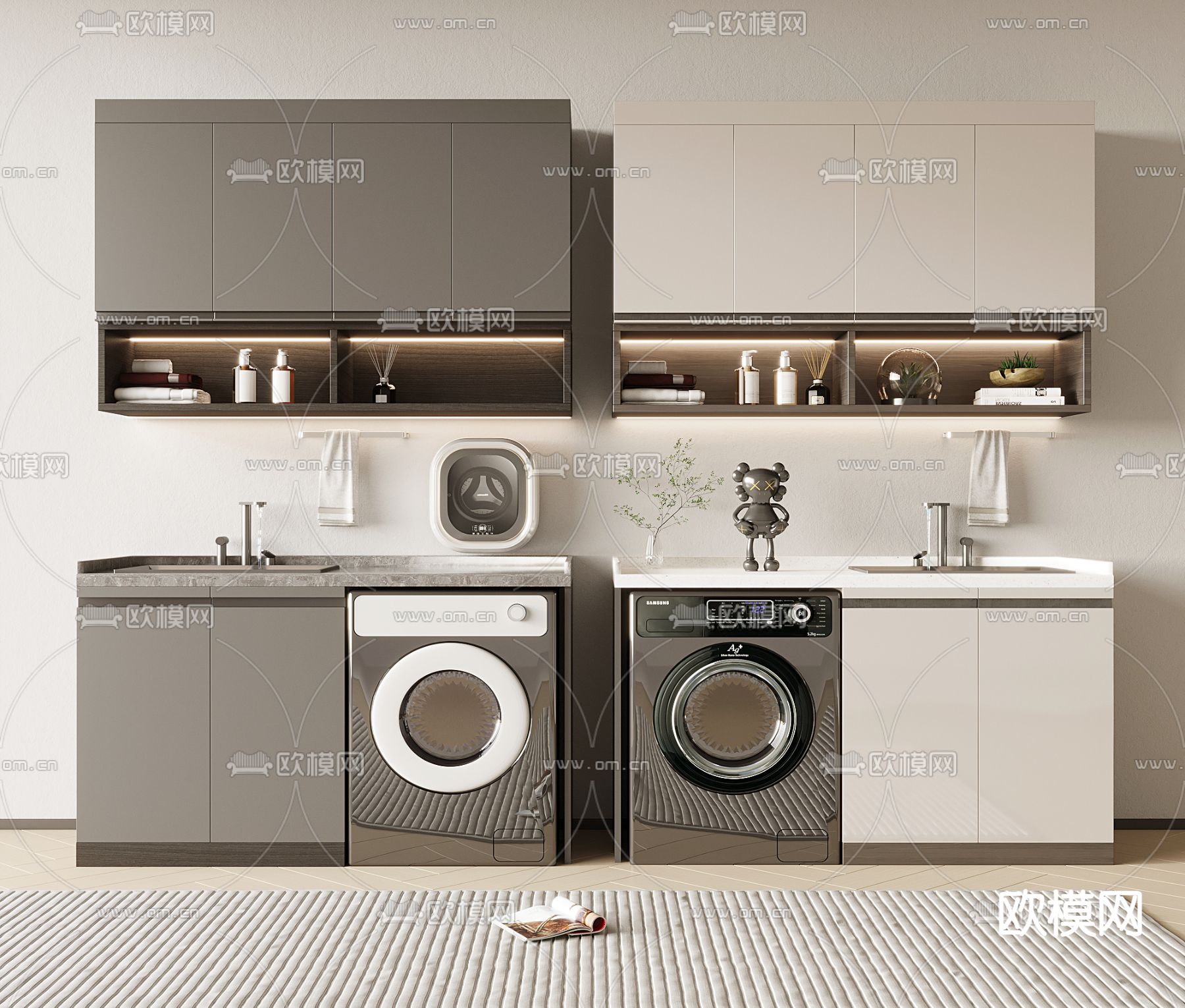 阳台柜 洗衣柜 浴室柜3d模型下载