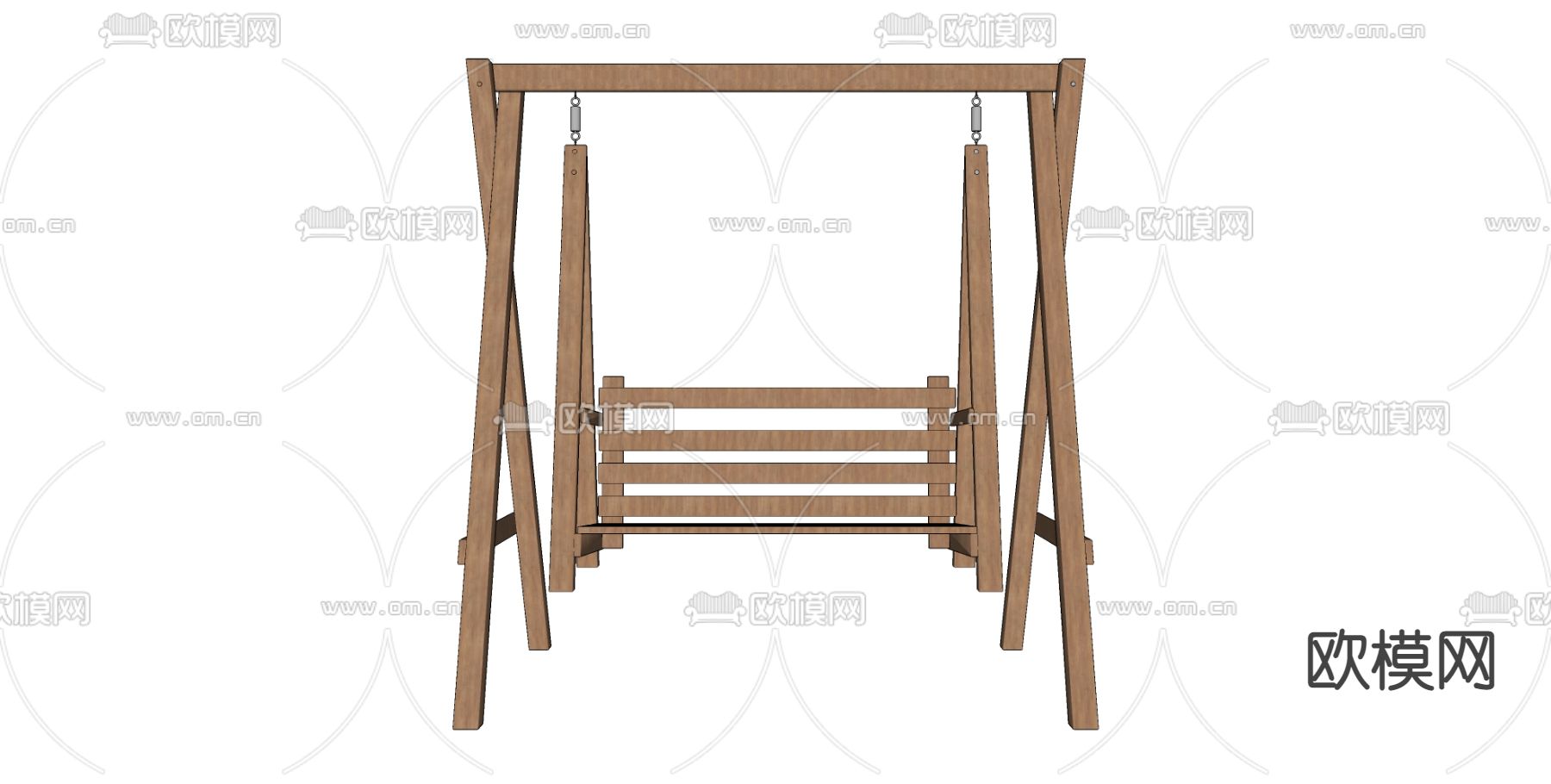 现代秋千椅 摇椅su模型下载（渲染图2）