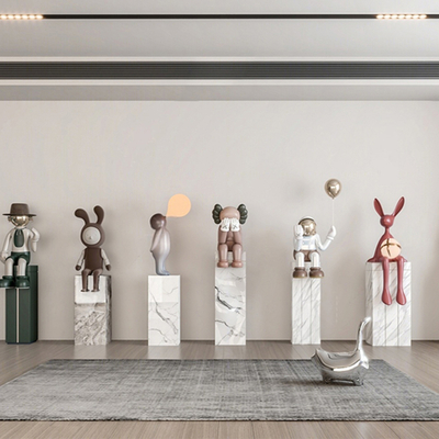  现代潮玩 雕塑su模型 