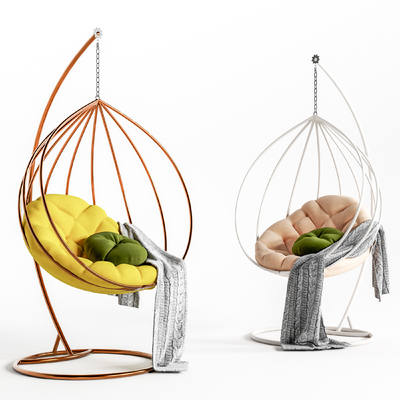  现代吊椅 摇椅su模型 