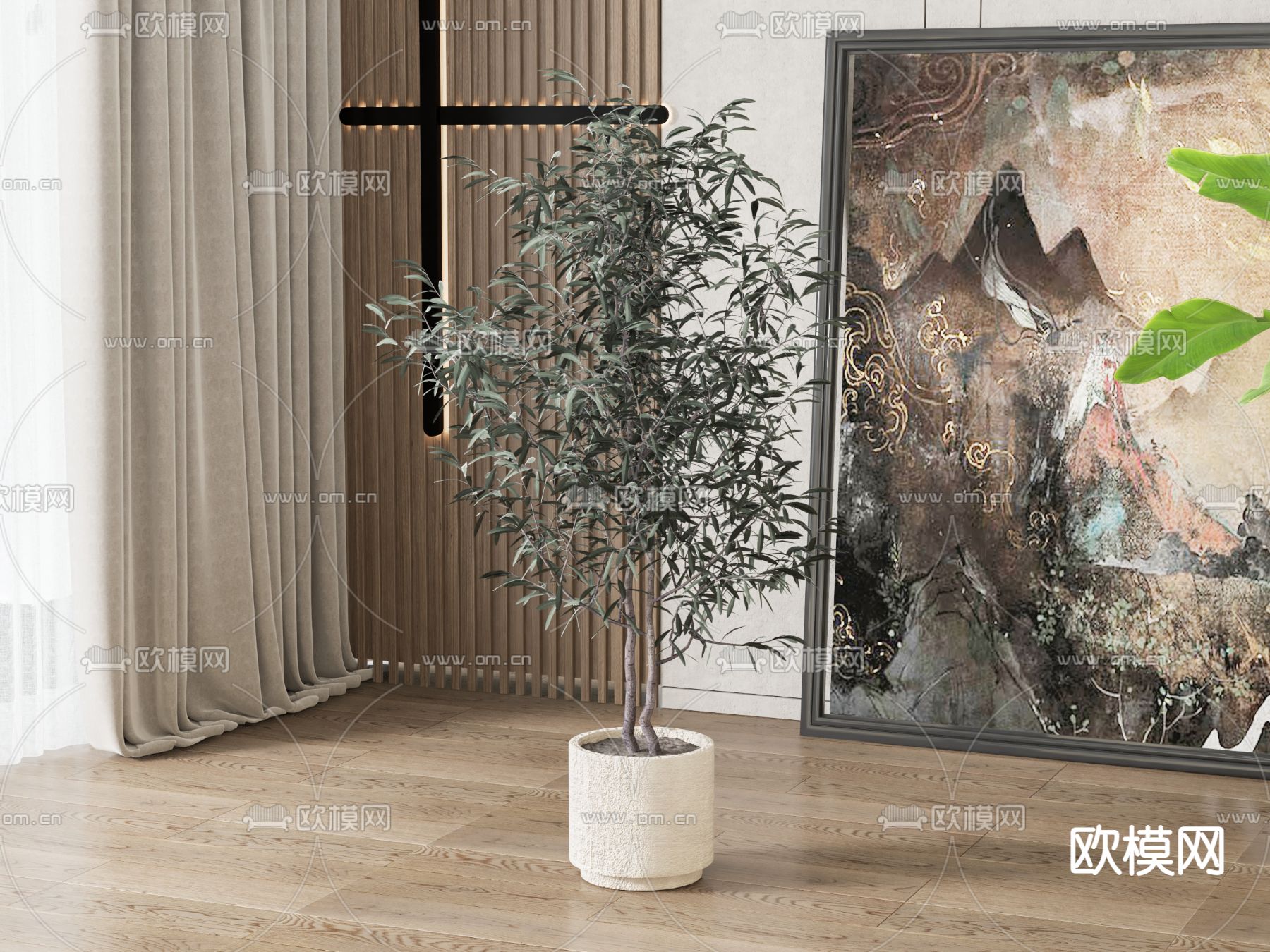 盆栽 盆景3d模型下载