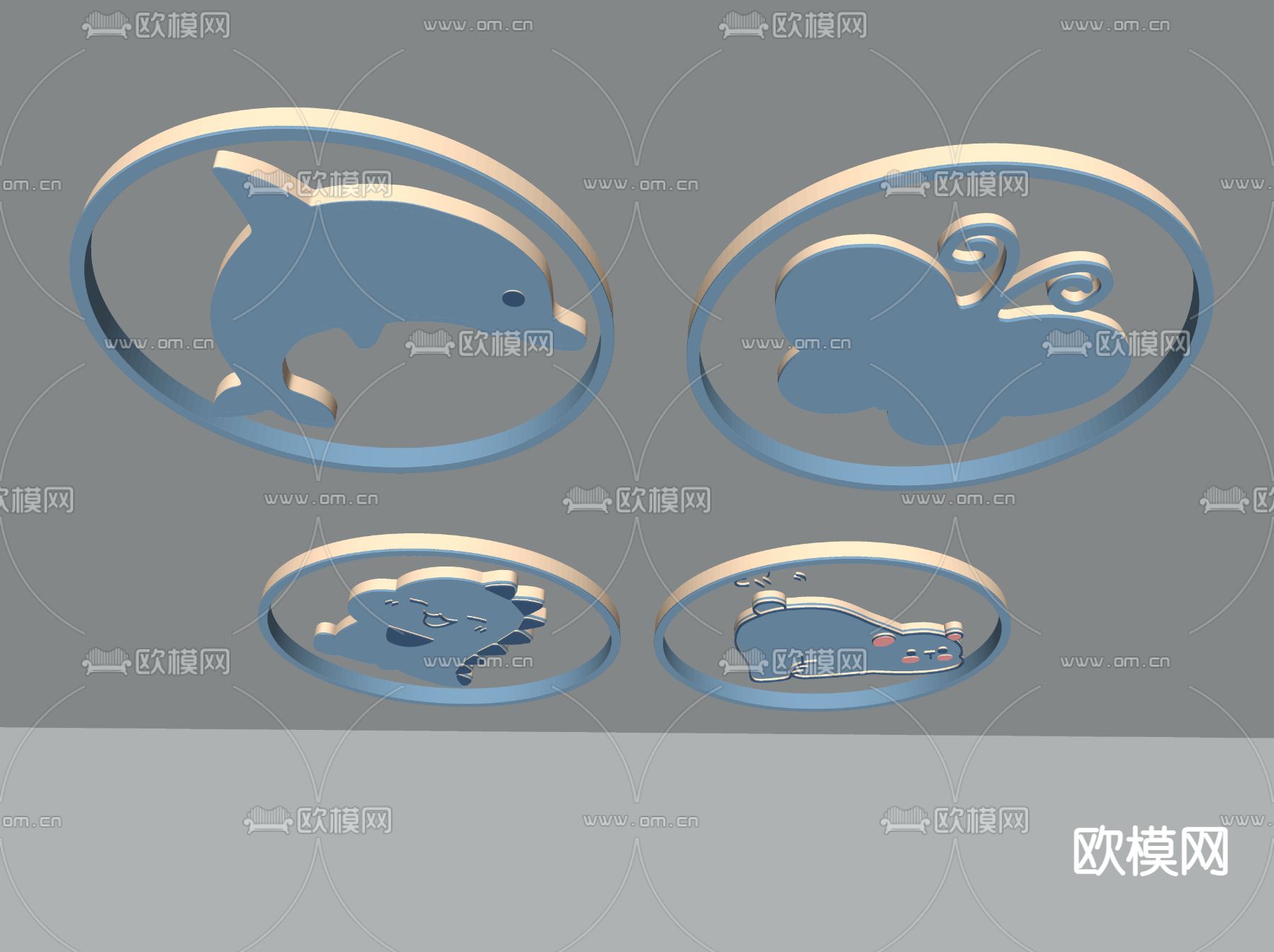 儿童吸顶灯su模型下载（渲染图2）