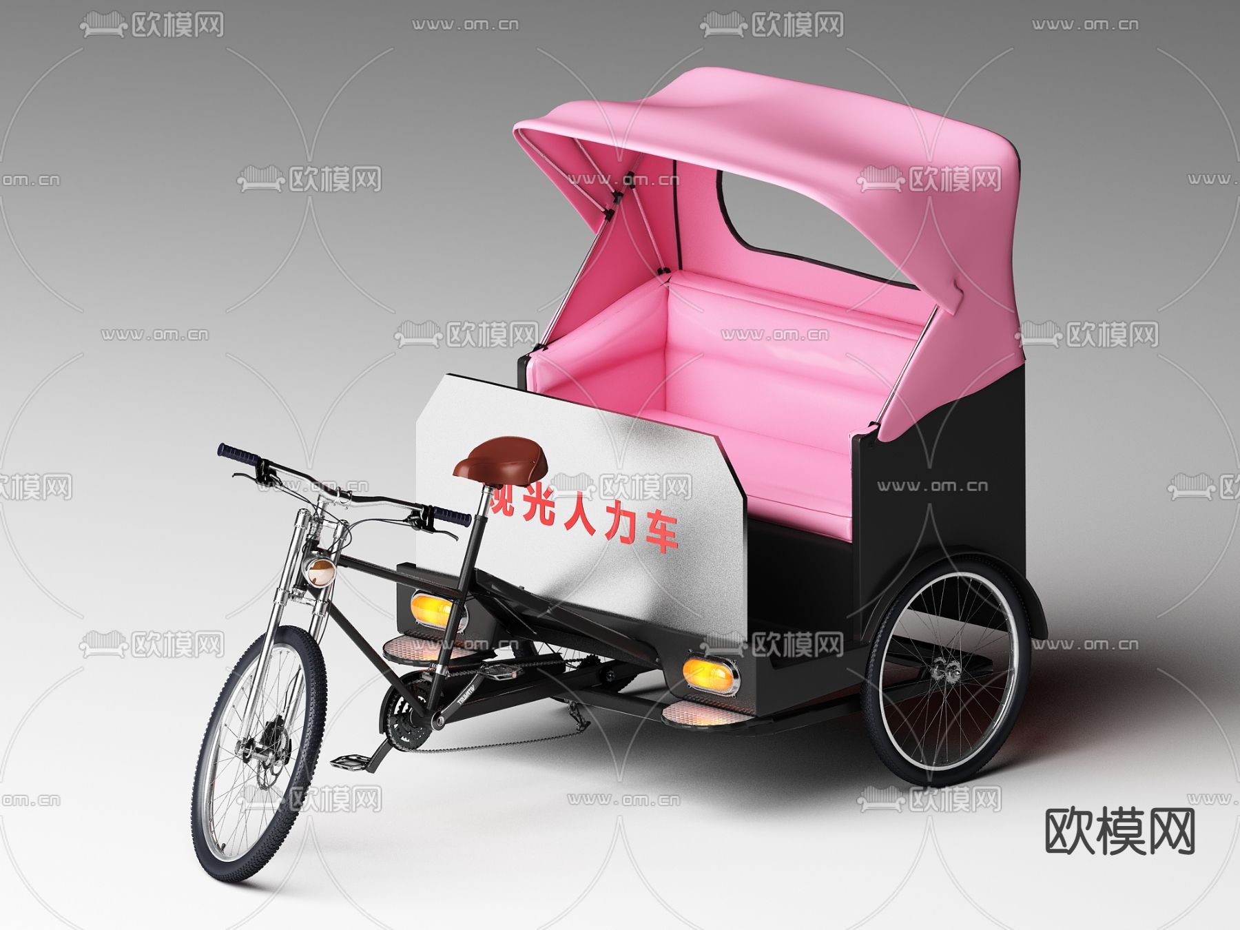 人力观光车3d模型下载