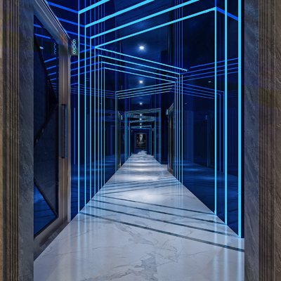  现代KTV过道su模型 