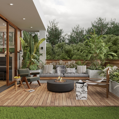  侘寂屋顶花园su模型 