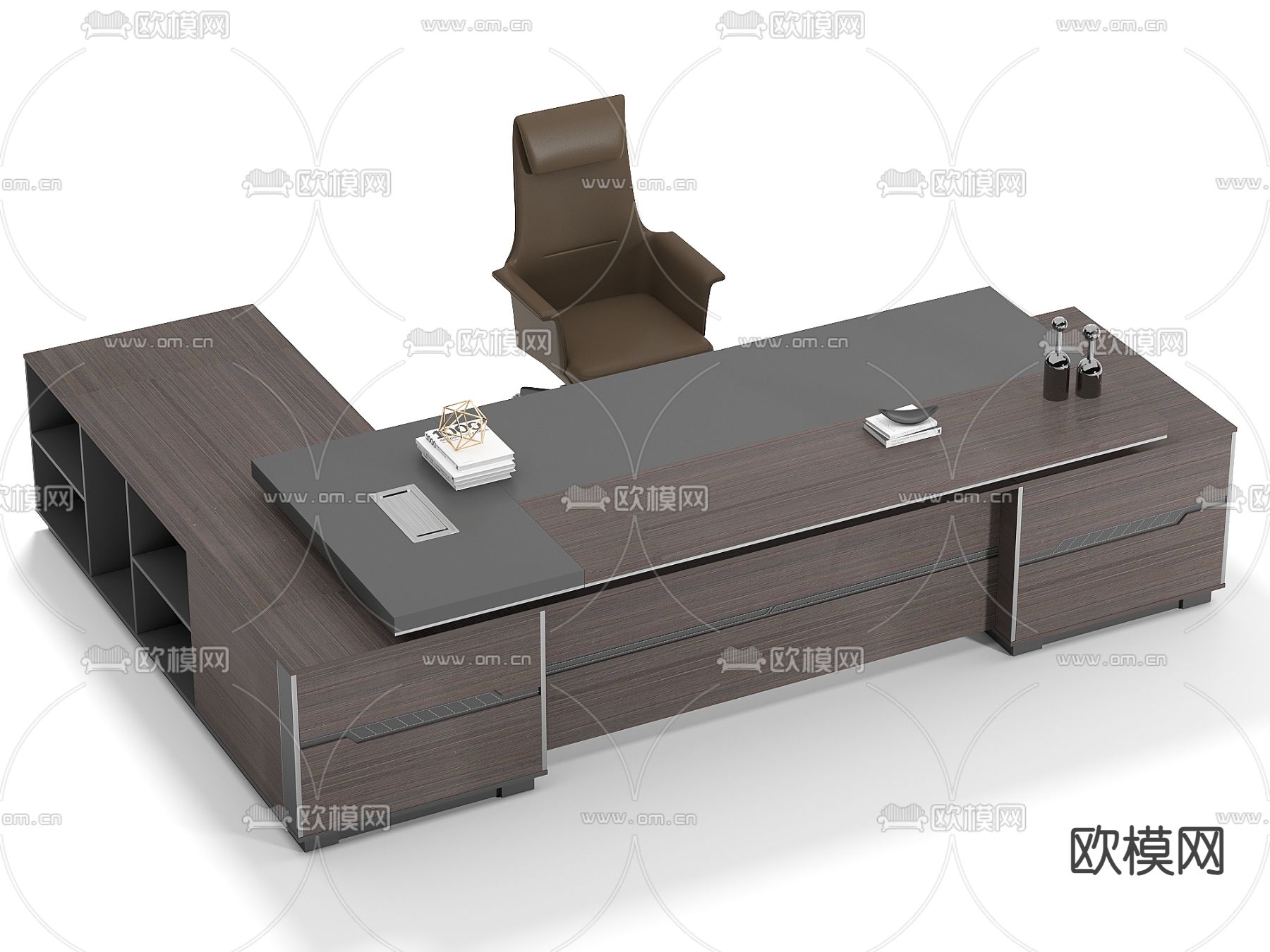 办公桌椅 班台桌3d模型下载