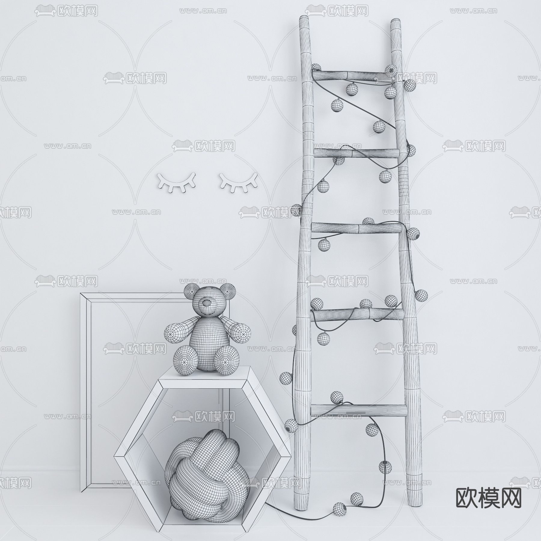 装饰灯 公仔玩具3d模型下载（渲染图3）