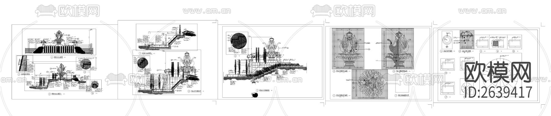 水池喷泉CAD节点大样下载（渲染图2）