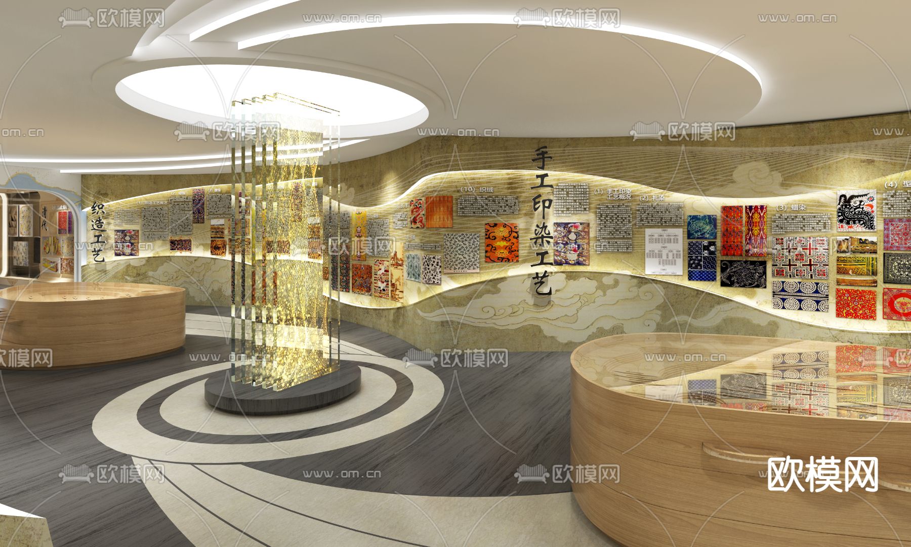 新中式纺织博物馆su模型下载（渲染图10）