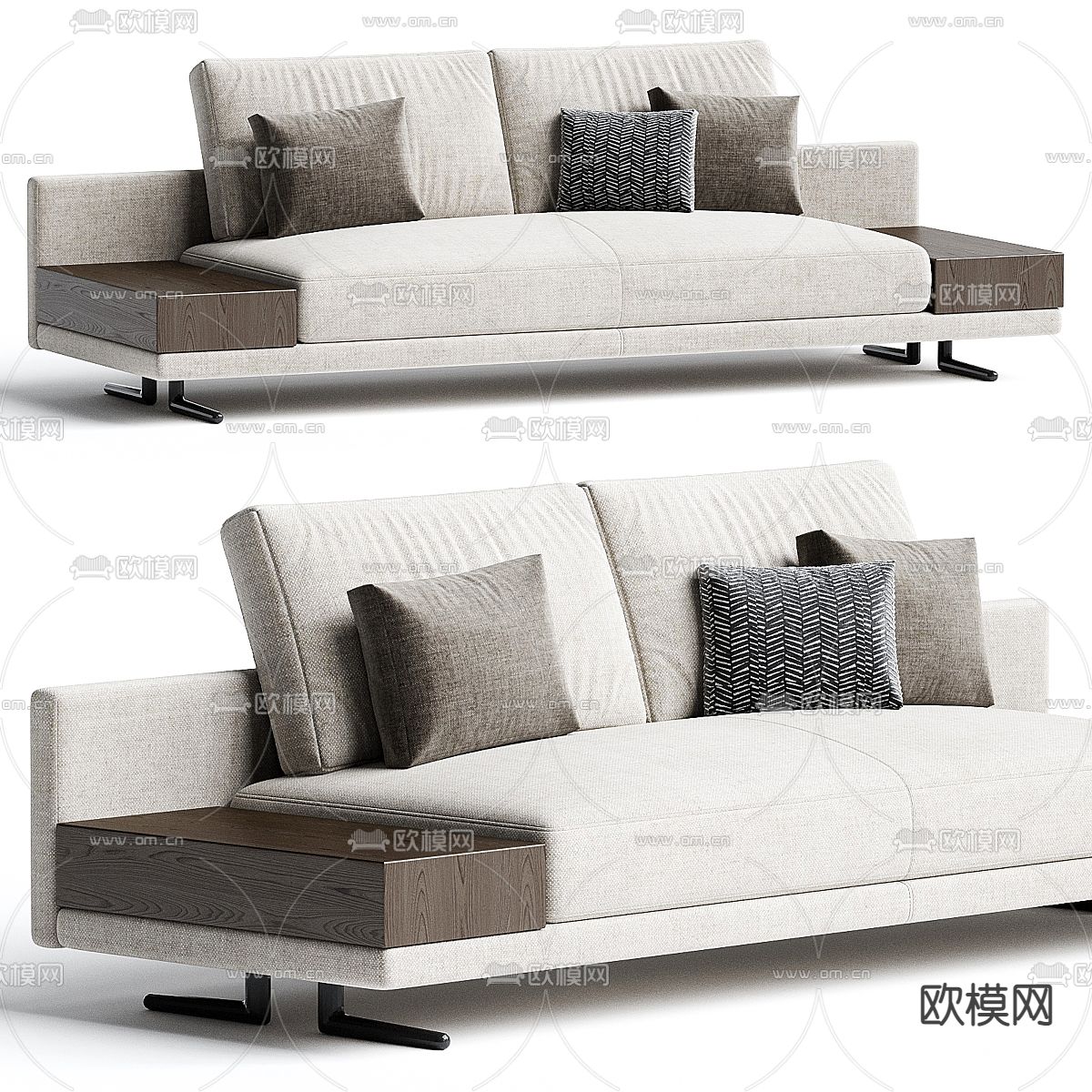 poliform 双人沙发3d模型下载_ID14084412_3dmax免费模型-欧模网