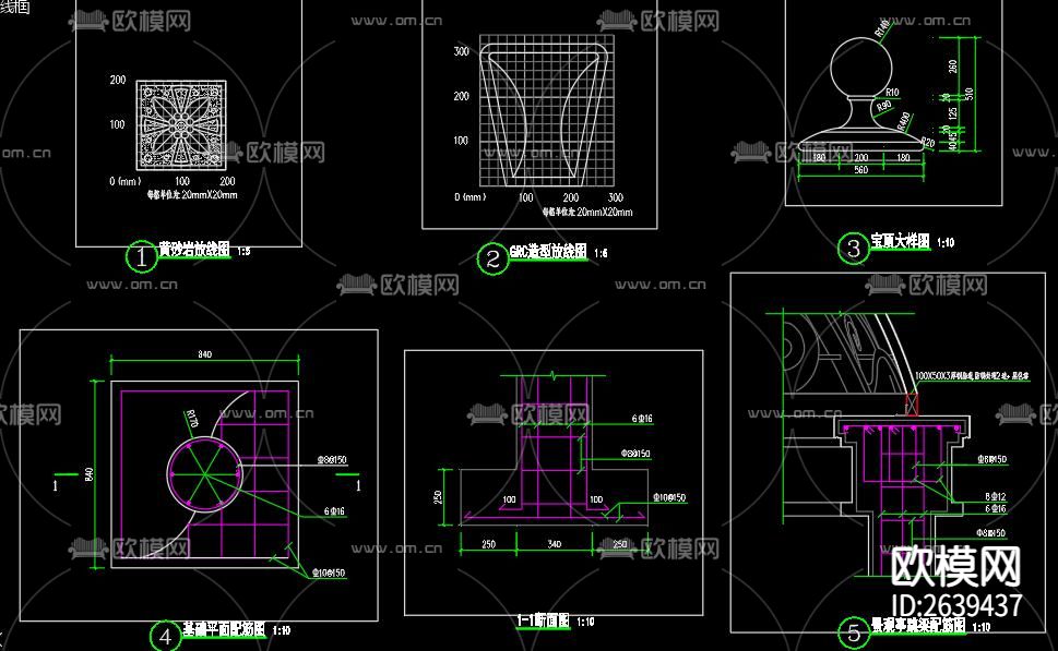 欧式风格生态景观亭CAD图库下载（渲染图2）
