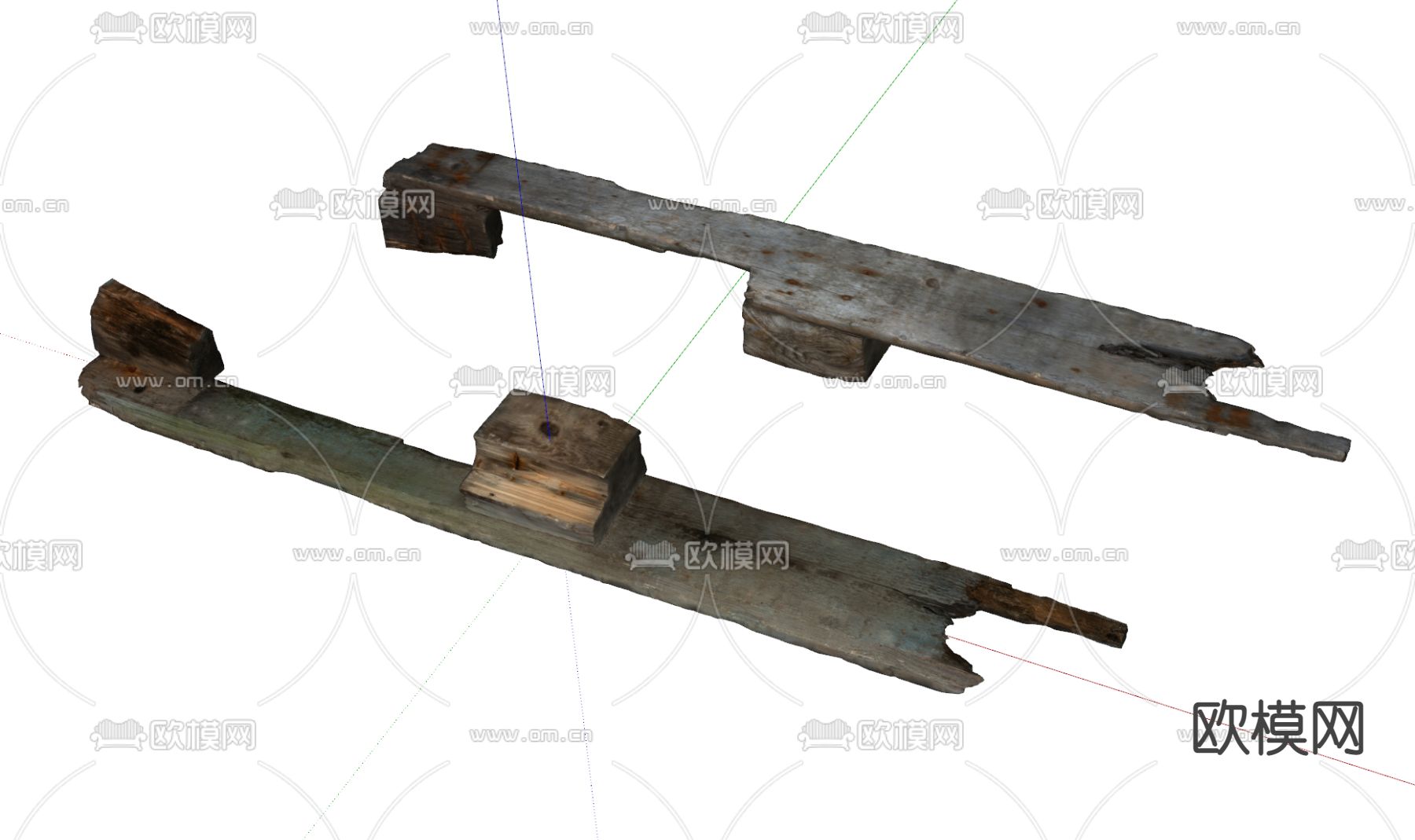 木头 枯木su模型下载（渲染图2）