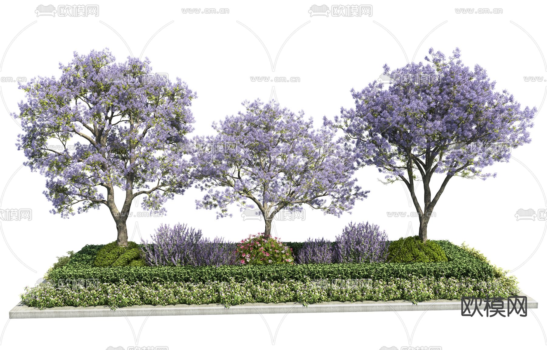 植物堆 花坛su模型下载（渲染图1）