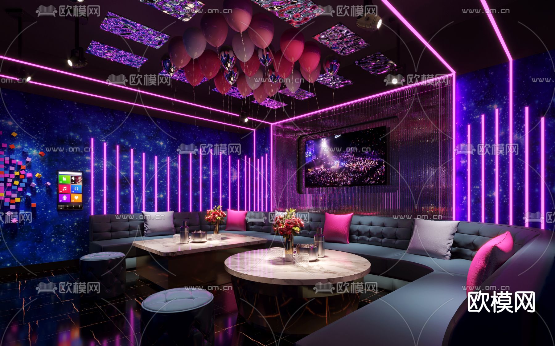 KTV 包房 酒吧 夜总会3d模型下载