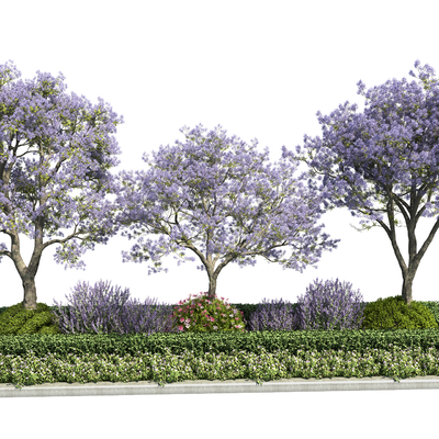  植物堆 花坛su模型 