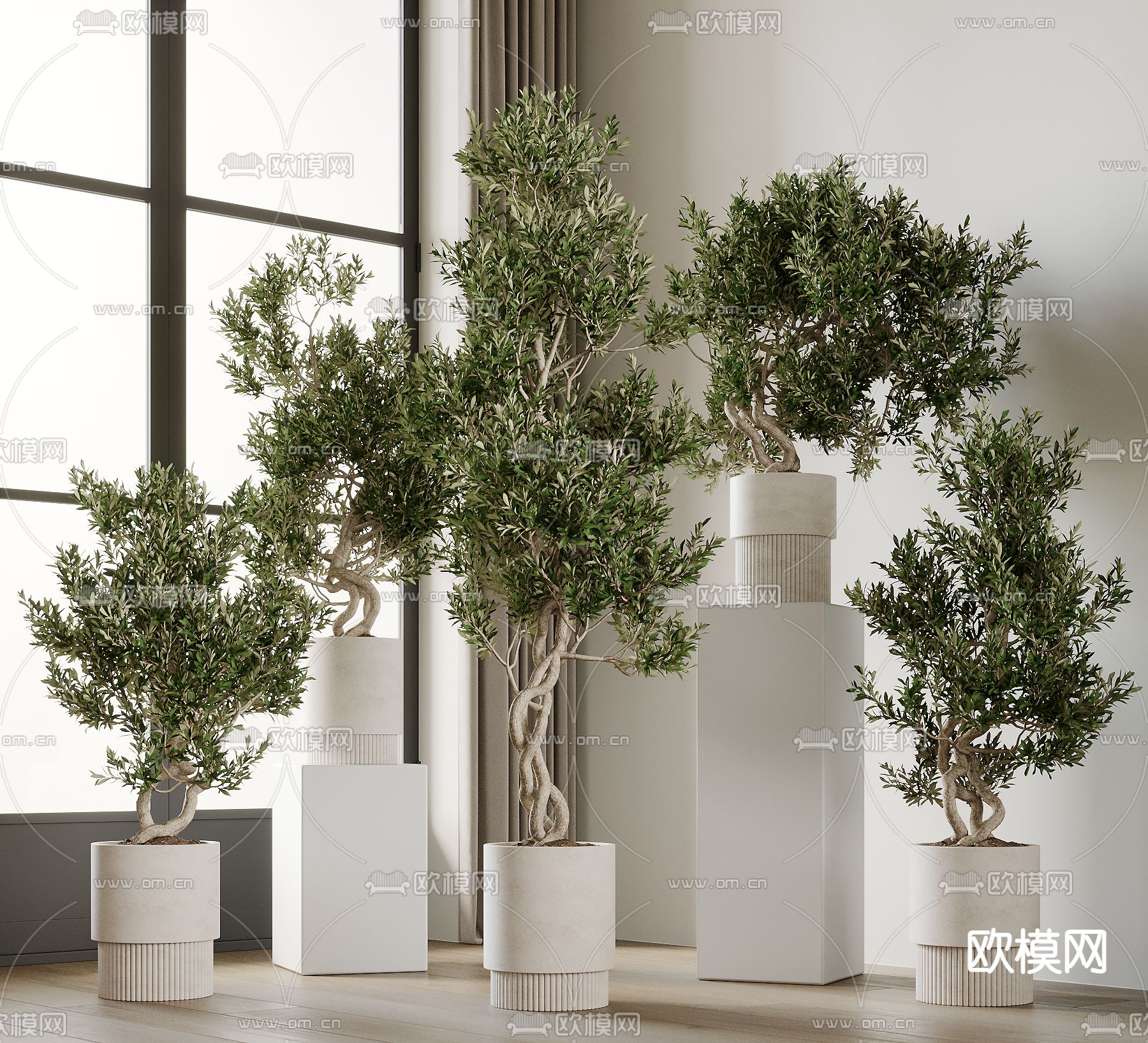 盆栽 盆景3d模型下载_ID14087313_3dmax免费模型-欧模网