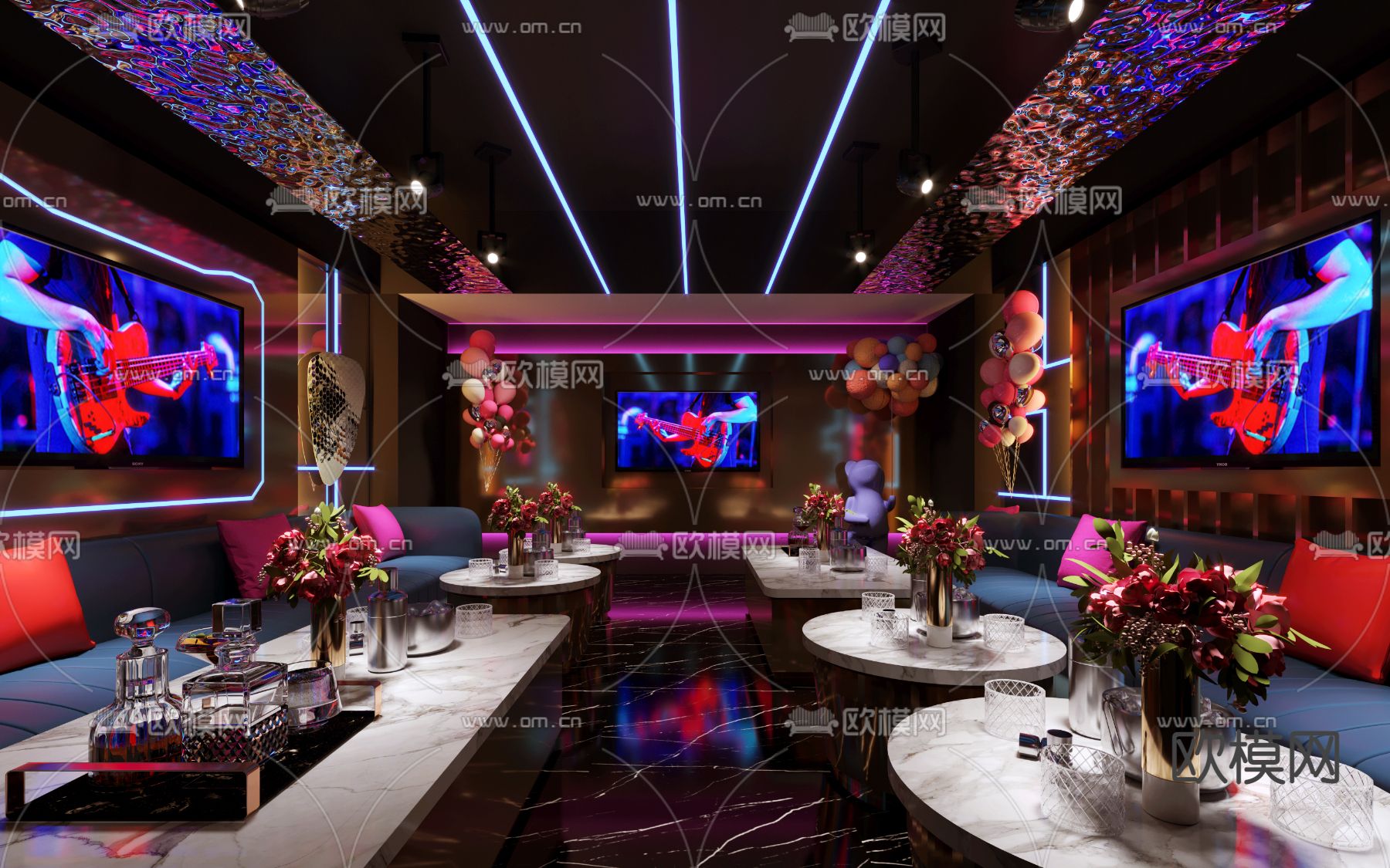 KTV 包厢 包间 包房3d模型下载