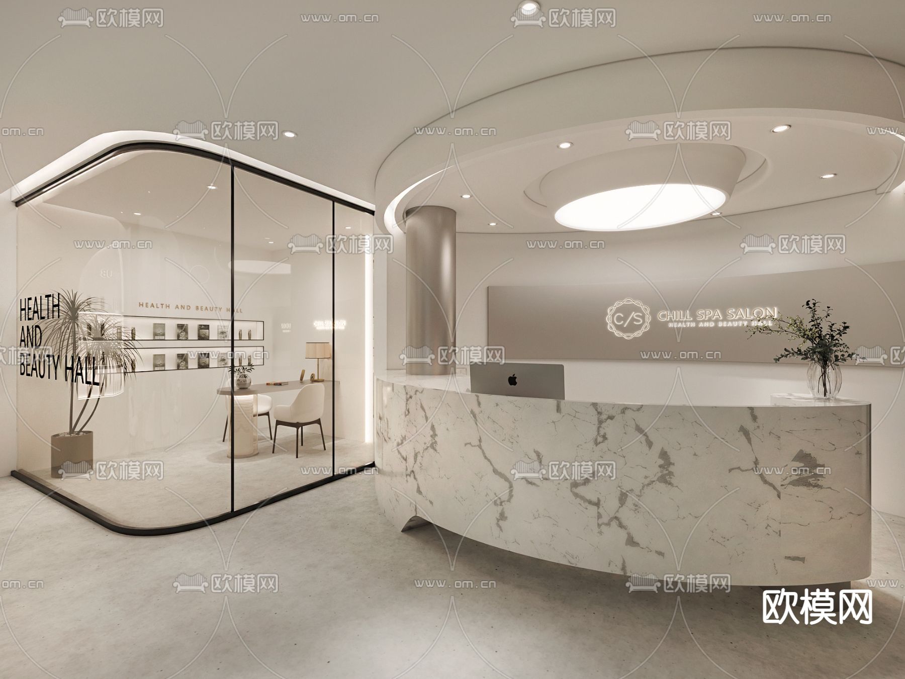 SPA 美容院3d模型下载（渲染图2）